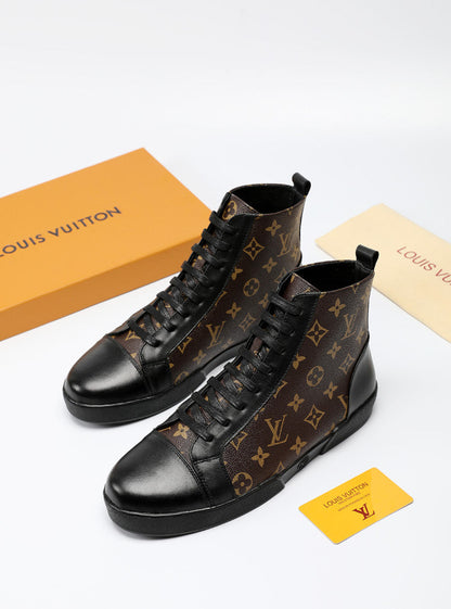 The Bags Vibe - Louis Vuitton High LWnogram Brown Boot Sneaker