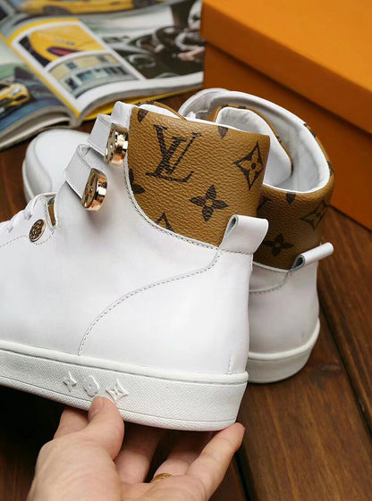 The Bags Vibe - Louis Vuitton HIgh Top White Brown Sneaker