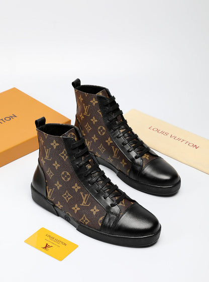 The Bags Vibe - Louis Vuitton High LWnogram Brown Boot Sneaker