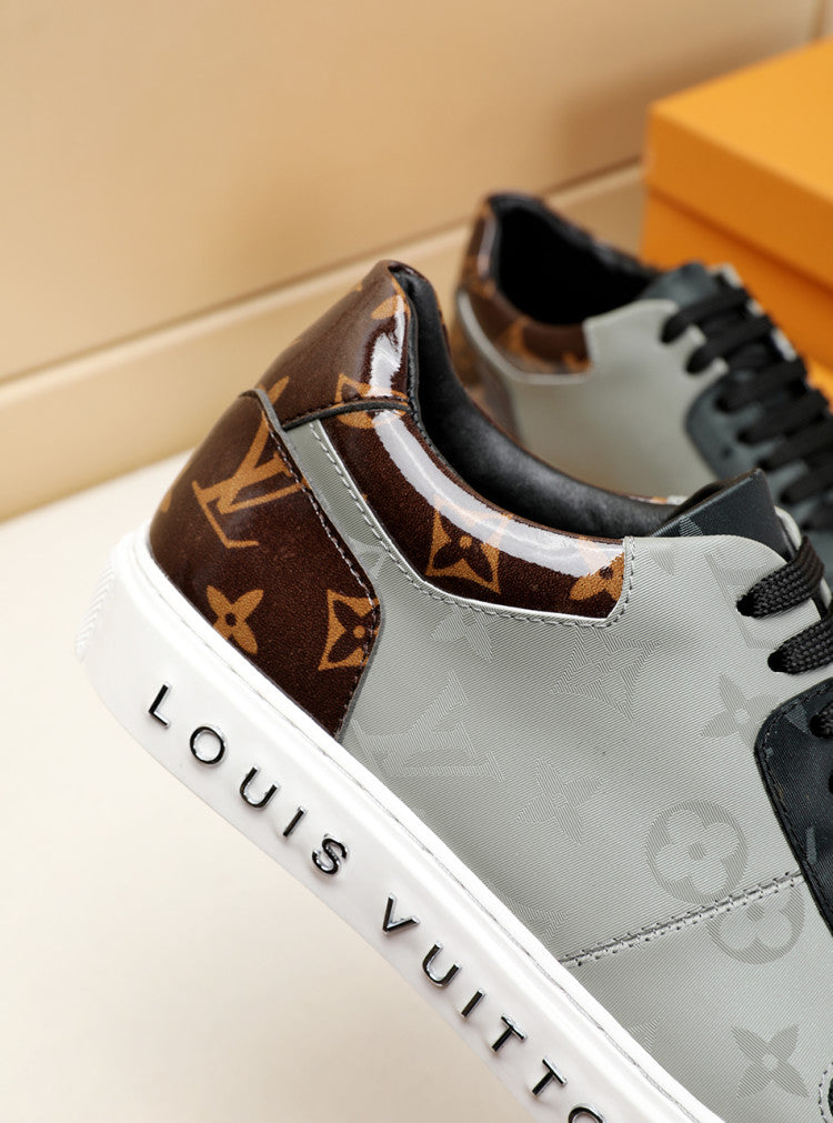 The Bags Vibe - Louis Vuitton LWnogram Denim Brown And Gray Sneaker