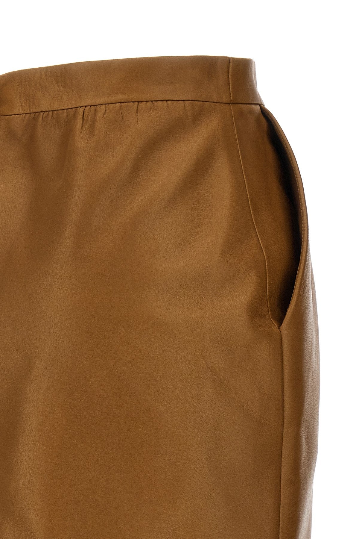 Saint Laurent Women Leather Skirt