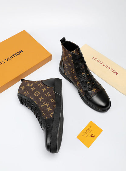 The Bags Vibe - Louis Vuitton High LWnogram Brown Boot Sneaker