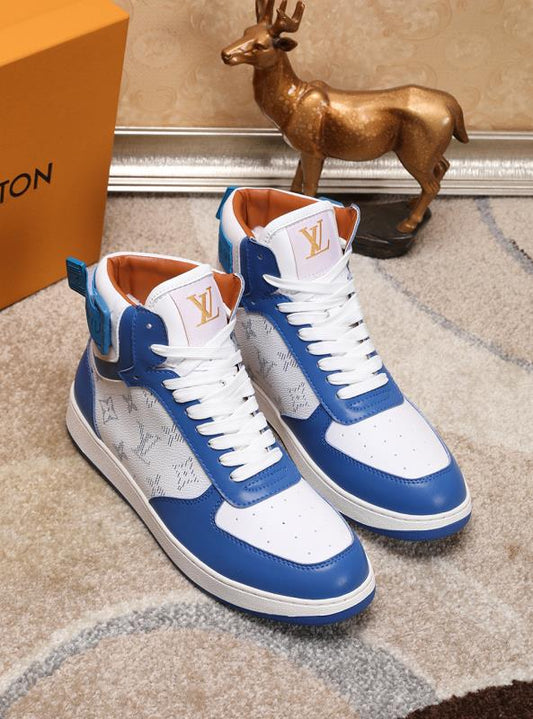 The Bags Vibe - Louis Vuitton Rivoli High Blue Sneaker