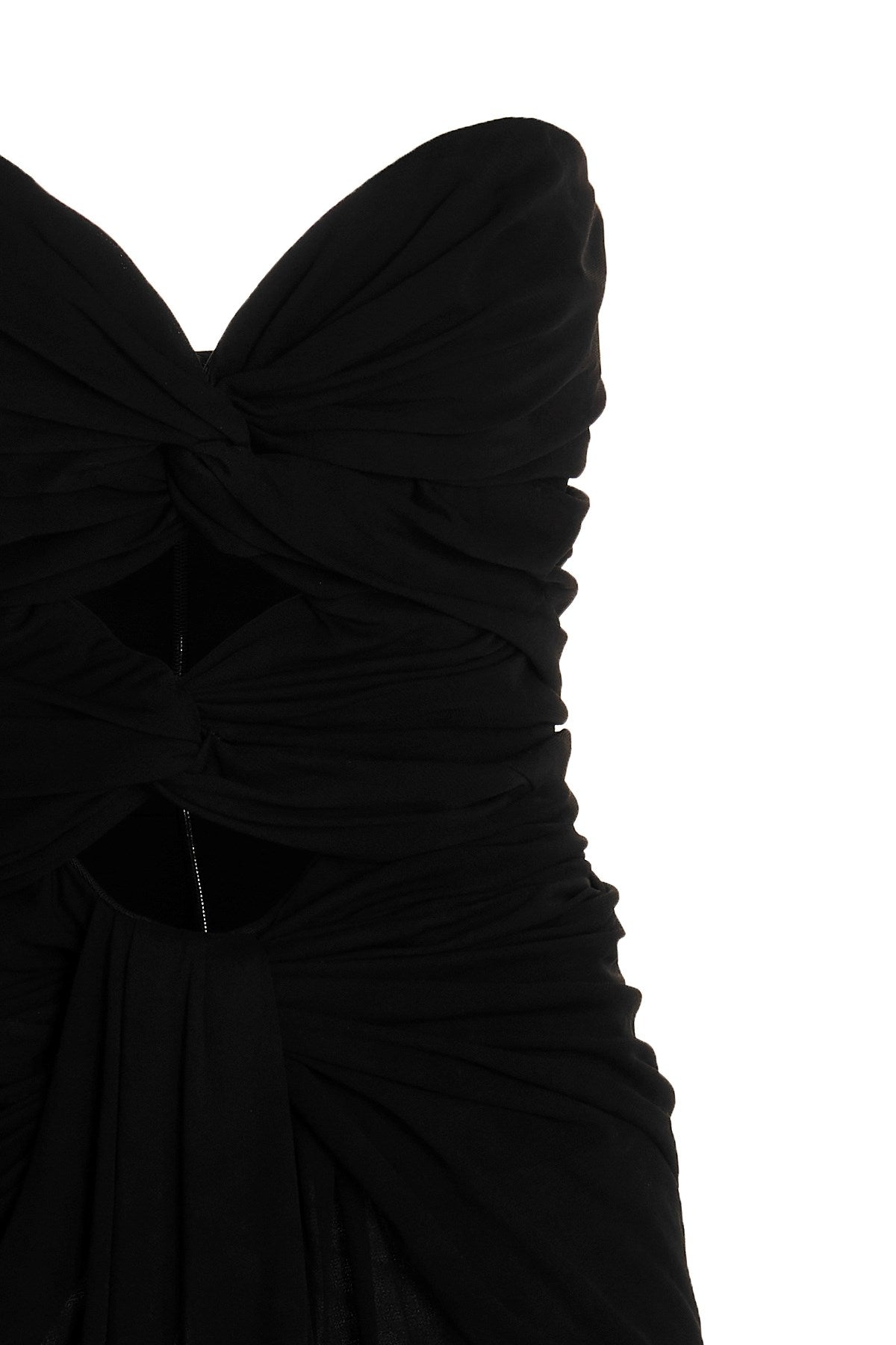 Saint Laurent Women Draped Cut Out Dress