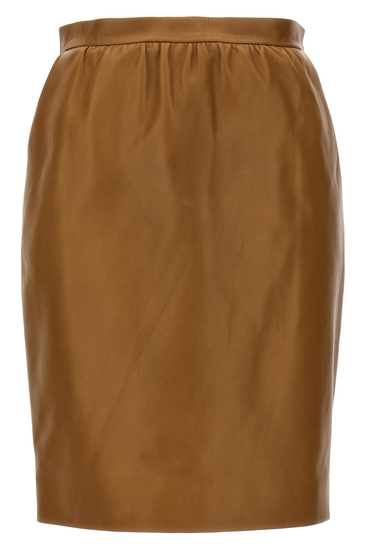 Saint Laurent Women Leather Skirt