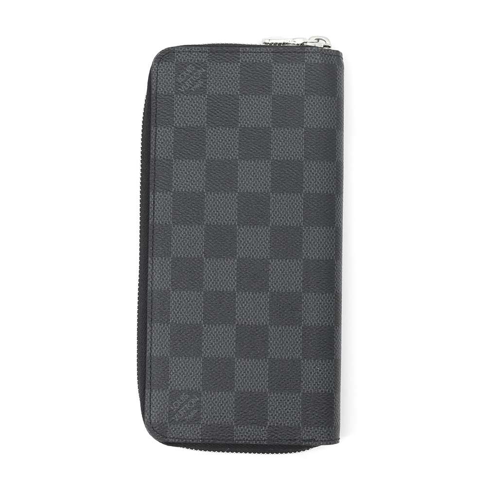 LOUIS VUITTON Zippy wallet Vertical Noir N63095 Damier Graphite