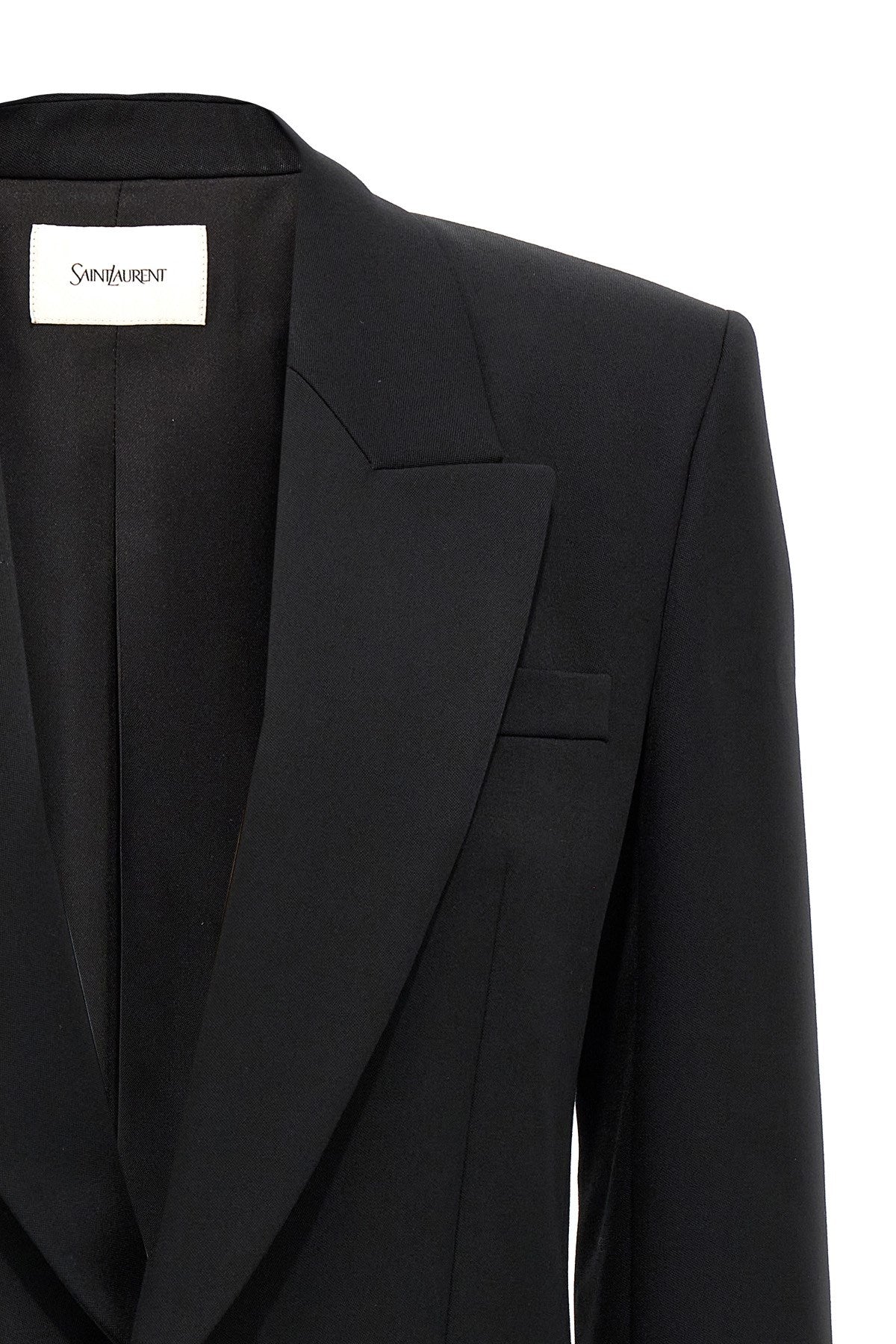 Saint Laurent Women Single-Breasted Wool Blazer