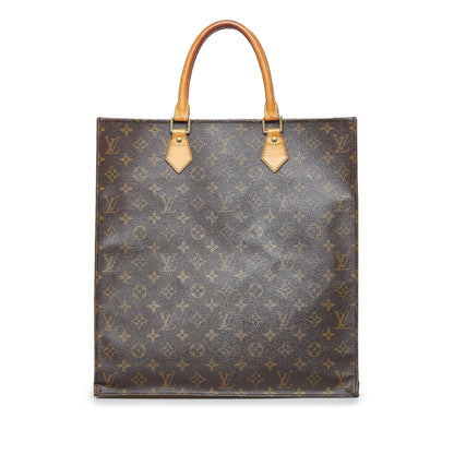 Brown Louis Vuitton Monogram Sac Plat Tote Bag