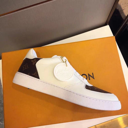 The Bags Vibe - Louis Vuitton Rivoli Low Brown White Sneaker