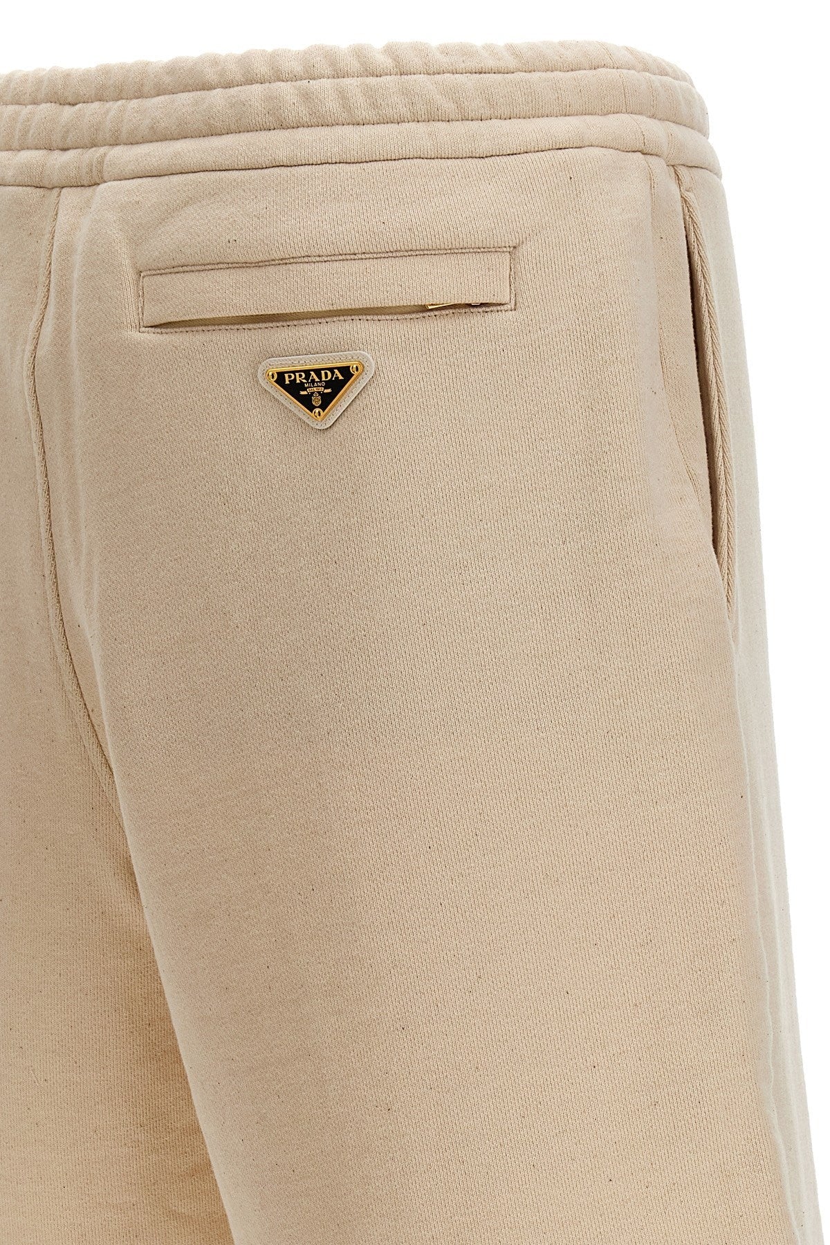 Prada Men Triangle Logo Bermuda Shorts