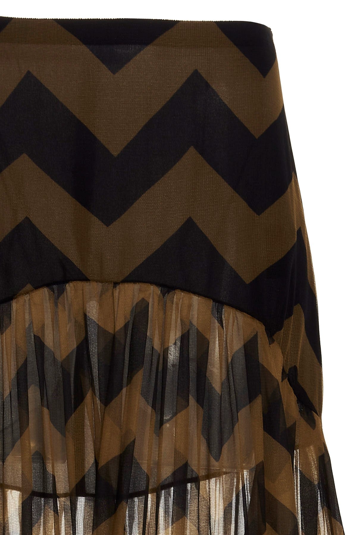 Saint Laurent Women Chevron Long Skirt