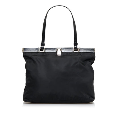 Prada Tessuto Handbag Black Nylon Canvas