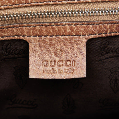 Tan Gucci Medium GG Canvas Bamboo Bar Tote