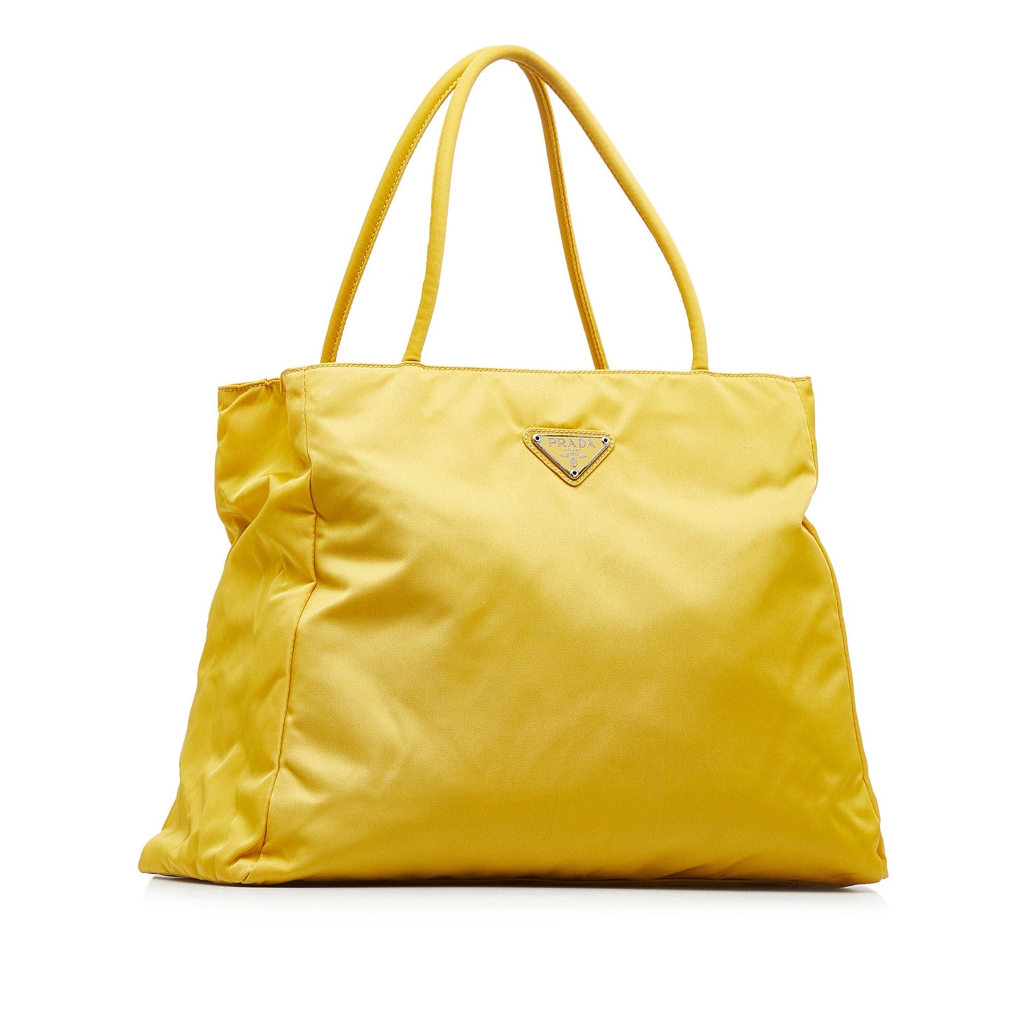 Prada Tessuto Tote Yellow Nylon Canvas