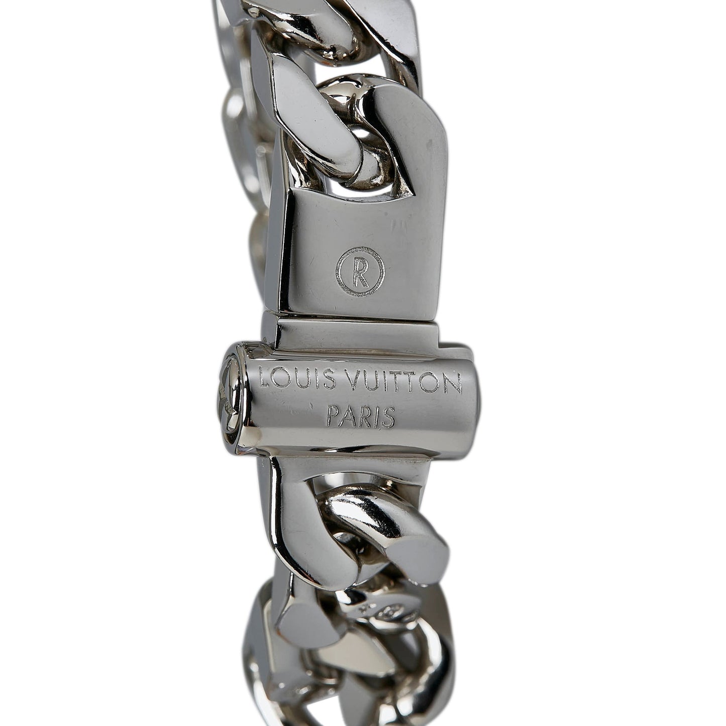 LOUIS VUITTON Silver Tone Bracelet Costume Bracelet