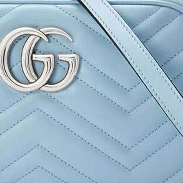 (WMNS) GUCCI GG Marmont Series Bag Small-Size Blue 447632-DTD1Y-4928