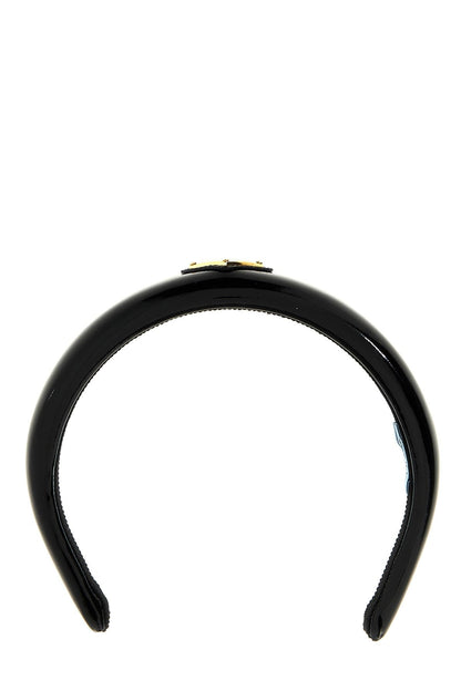 Prada Women Logo Patent Headband