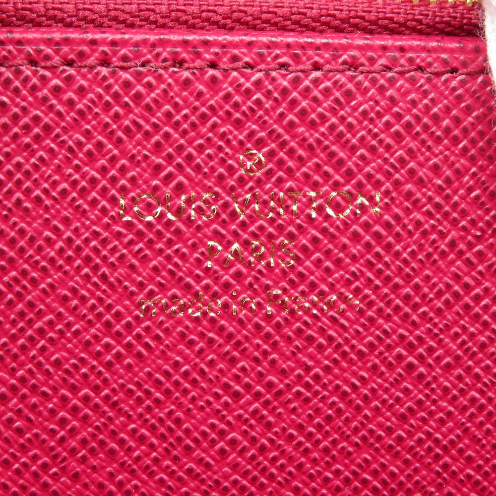 LOUIS VUITTON Zippy Wallet Fuchsia M41895 Monogram