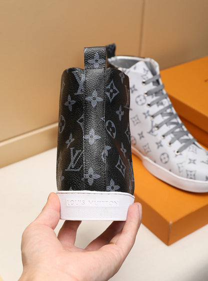 The Bags Vibe - Louis Vuitton Stellar Trainer Boot White Black Sneaker