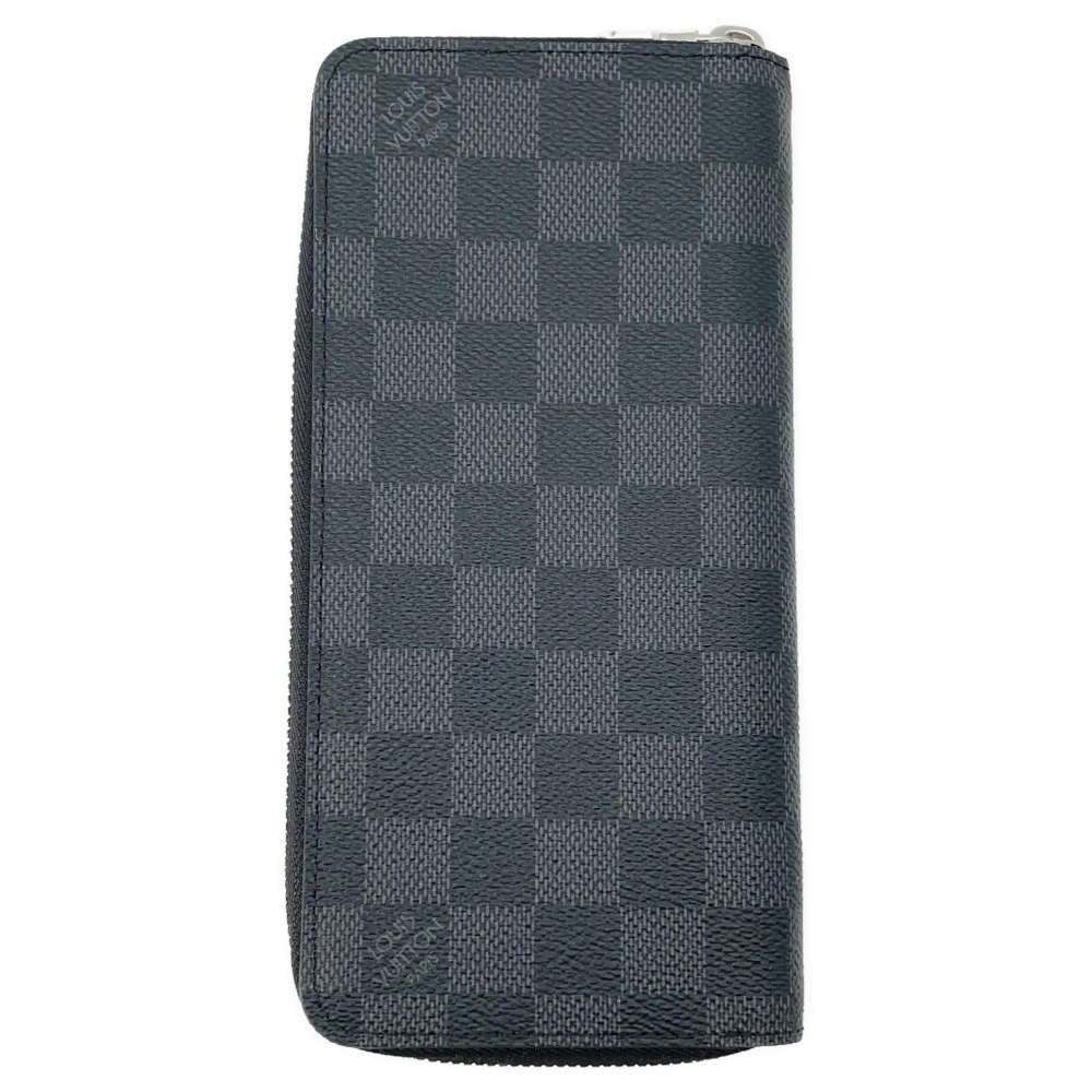 LOUIS VUITTON Zippy wallet Vertical Noir N63095 Damier Graphite