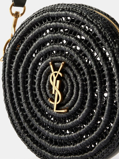 Saint Laurent Women Round Raffia Shoulder Bag