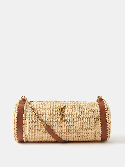 Saint Laurent Women Raffia Shoulder Bag