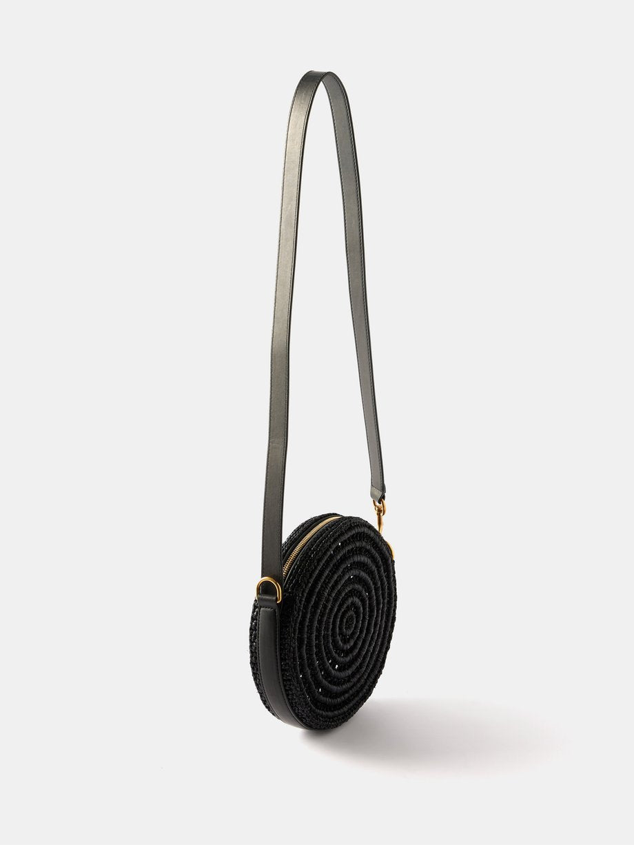 Saint Laurent Women Round Raffia Shoulder Bag