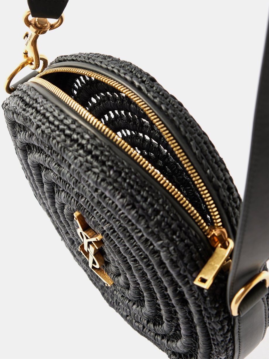 Saint Laurent Women Round Raffia Shoulder Bag