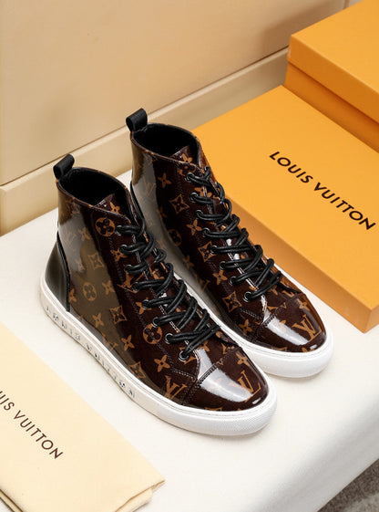 The Bags Vibe - Louis Vuitton Stellar Trainer Boot Brown Sneaker