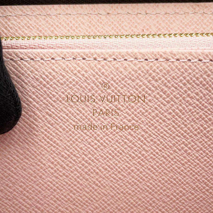 LOUIS VUITTON Zippy Wallet Rose Ballerine N60046 Damier Ebene Canvas