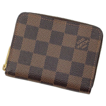 LOUIS VUITTON Zippy Coin Purse Brown N63070 Damier Ebene Canvas