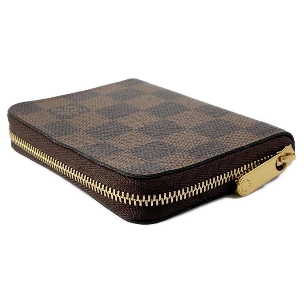 LOUIS VUITTON Zippy Coin Purse Brown N63070 Damier Ebene Canvas