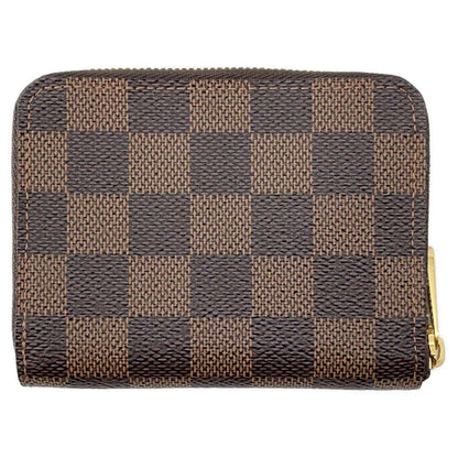 LOUIS VUITTON Zippy Coin Purse Brown N63070 Damier Ebene Canvas