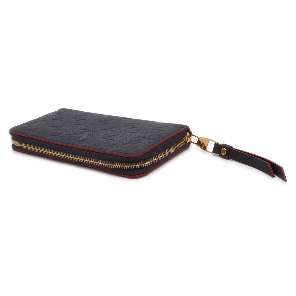 LOUIS VUITTON Zippy Wallet Marine Rouge M62121 Monogram Empreinte Leather