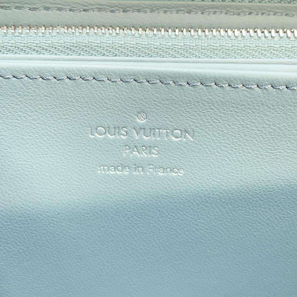 LOUIS VUITTON Zippy Wallet_Japan Limited Edition Blue Gacier M81707 Monogram・Pattern/Lamb Leather