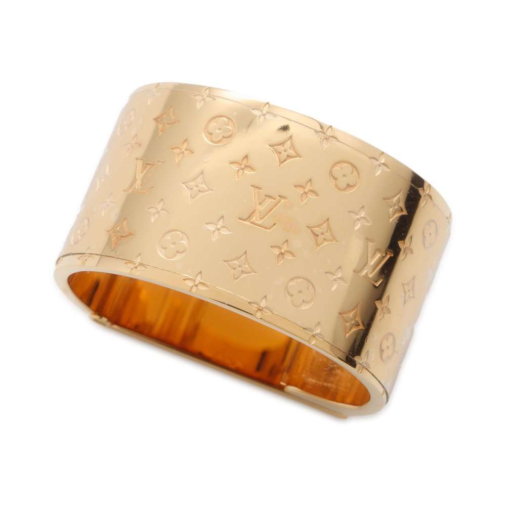 LOUIS VUITTON TextileBrooch Nanogram Gold M00226 Metal