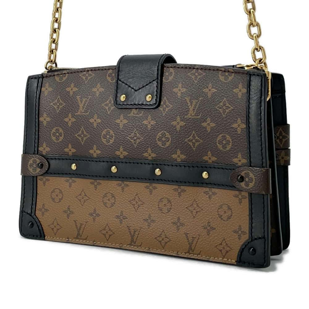 LOUIS VUITTON Trunk Clutch Brown M43596 Monogram Monogram Reverse Canvas