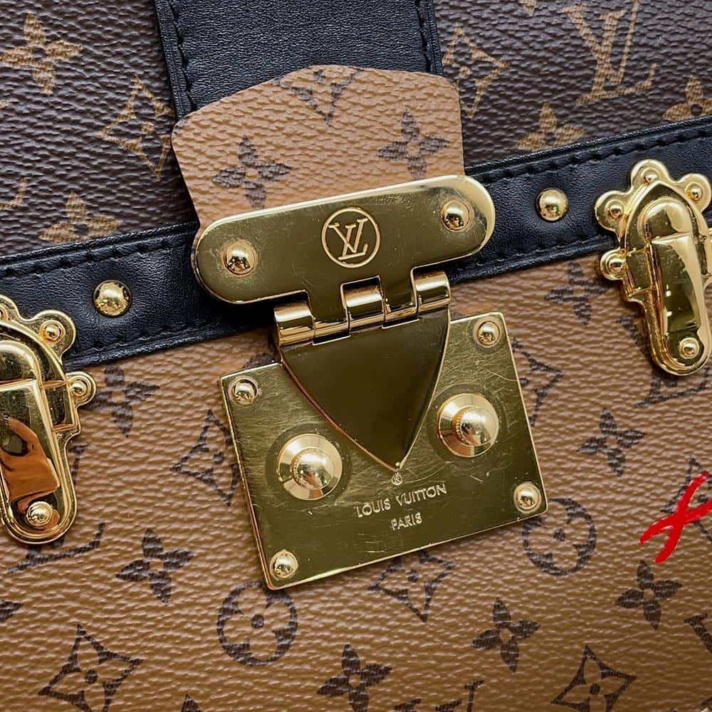 LOUIS VUITTON Trunk Clutch Brown M43596 Monogram Monogram Reverse Canvas