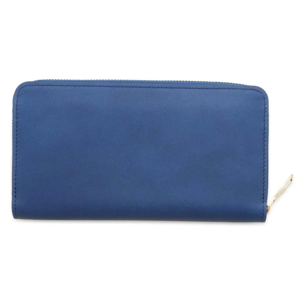 LOUIS VUITTON Zippy Wallet Blue M58044 Leather