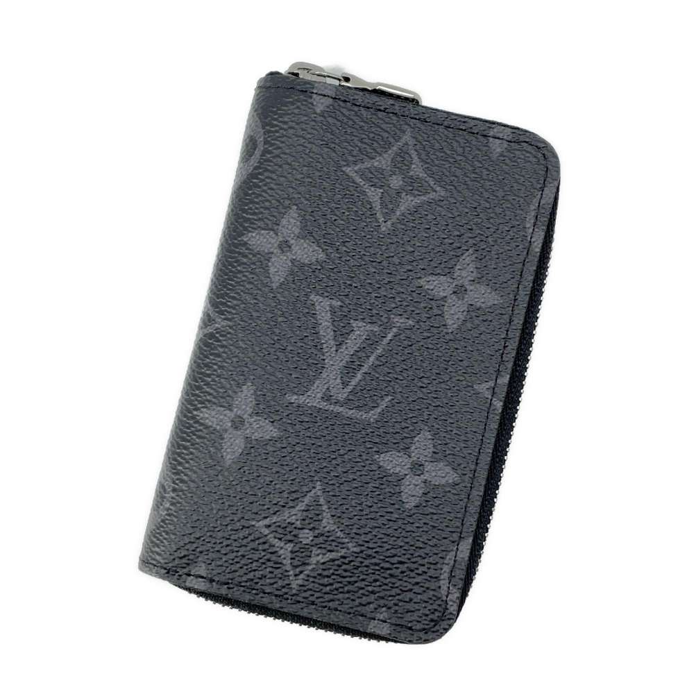 LOUIS VUITTON Zippy Coin Purse Vertical Noir M81662 Monogram Eclipse