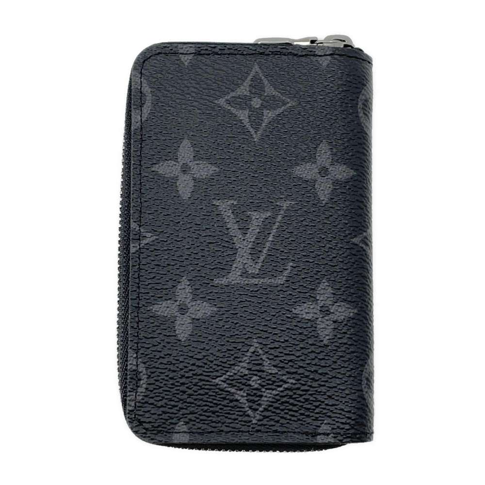 LOUIS VUITTON Zippy Coin Purse Vertical Noir M81662 Monogram Eclipse