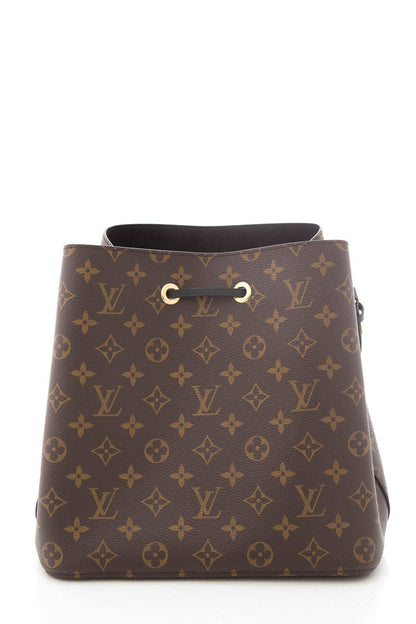 Louis Vuitton Black & Brown Monogram Neonoe Bucket Handbag