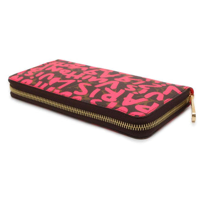 LOUIS VUITTON Zippy Wallet Fuchsia M93710 Monogram・Graffiti