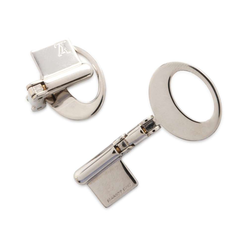 LOUIS VUITTON Travel key motif cufflinks Silver M68099 Metal