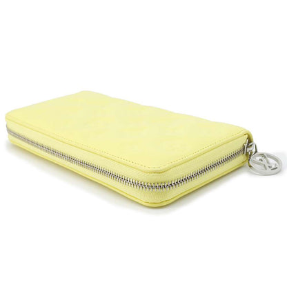 LOUIS VUITTON Zippy Wallet Yellow M83104 Lamb Leather