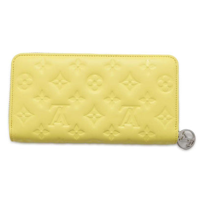 LOUIS VUITTON Zippy Wallet Yellow M83104 Lamb Leather