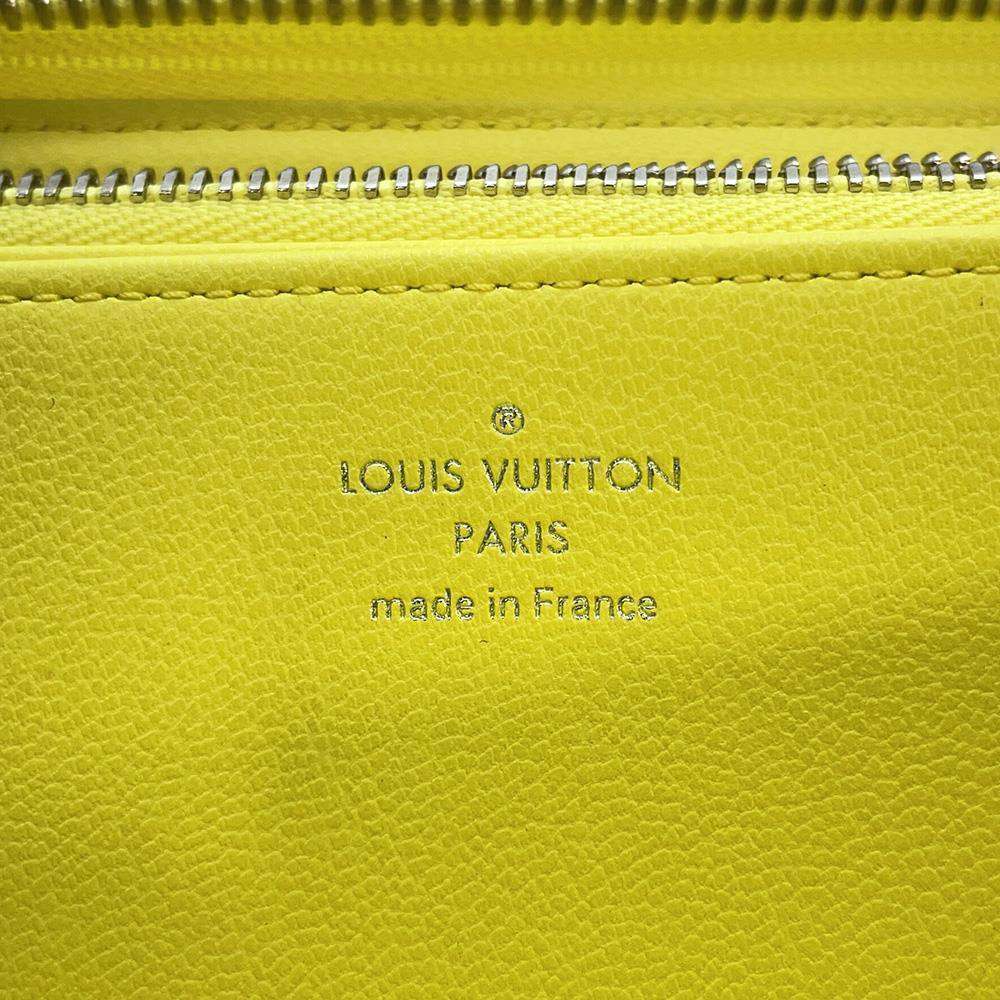 LOUIS VUITTON Zippy Wallet Yellow M83104 Lamb Leather