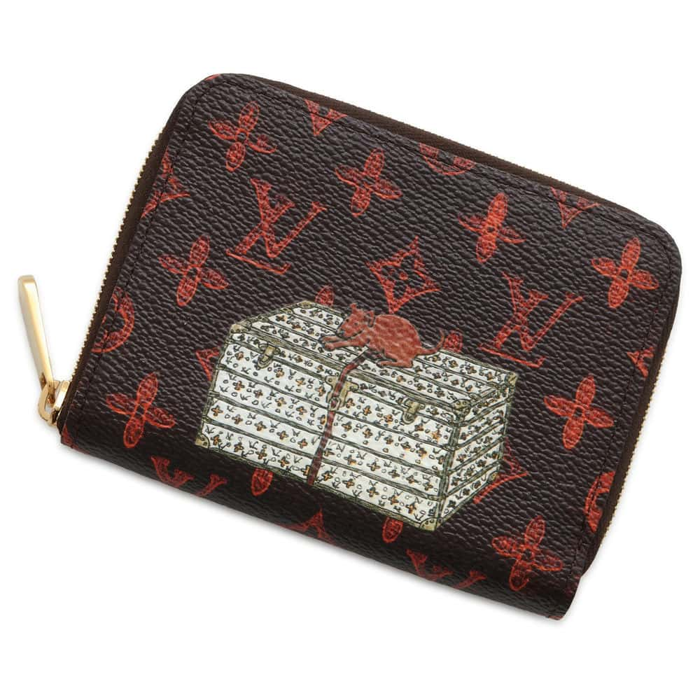 LOUIS VUITTON Zippy Coin Purse Orange M63883 Catogram