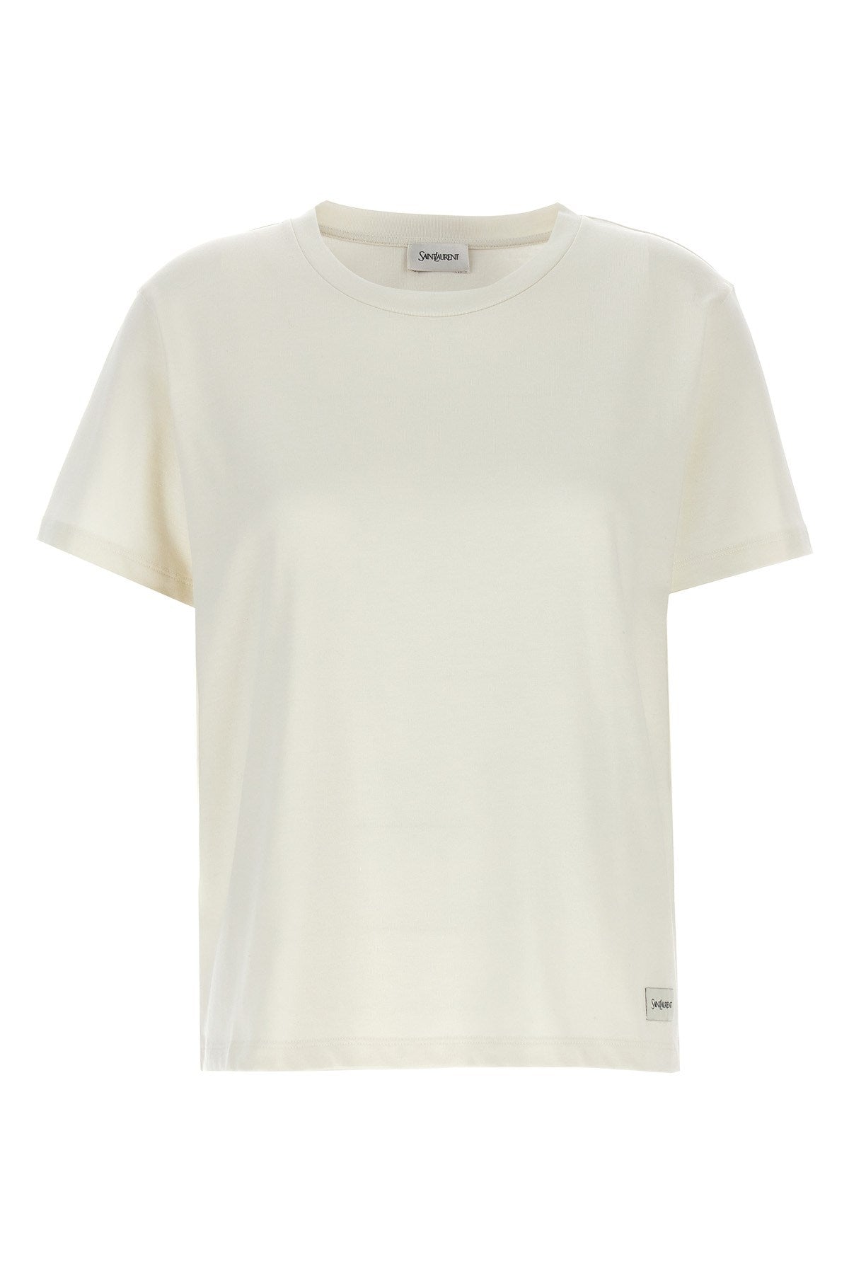 Saint Laurent Women Logo Label T-Shirt