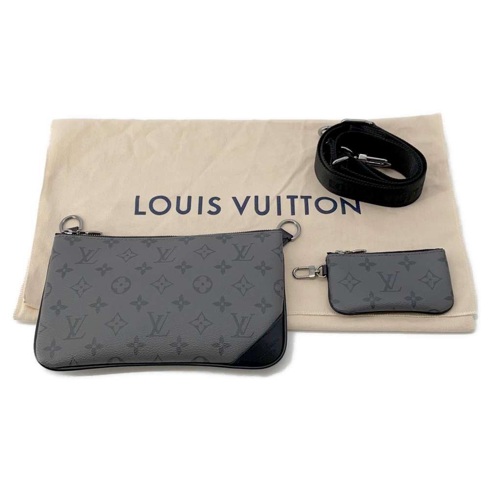 LOUIS VUITTON Trio Messenger Noir M69443 Monogram Eclipse Monogram Eclipse Reverse